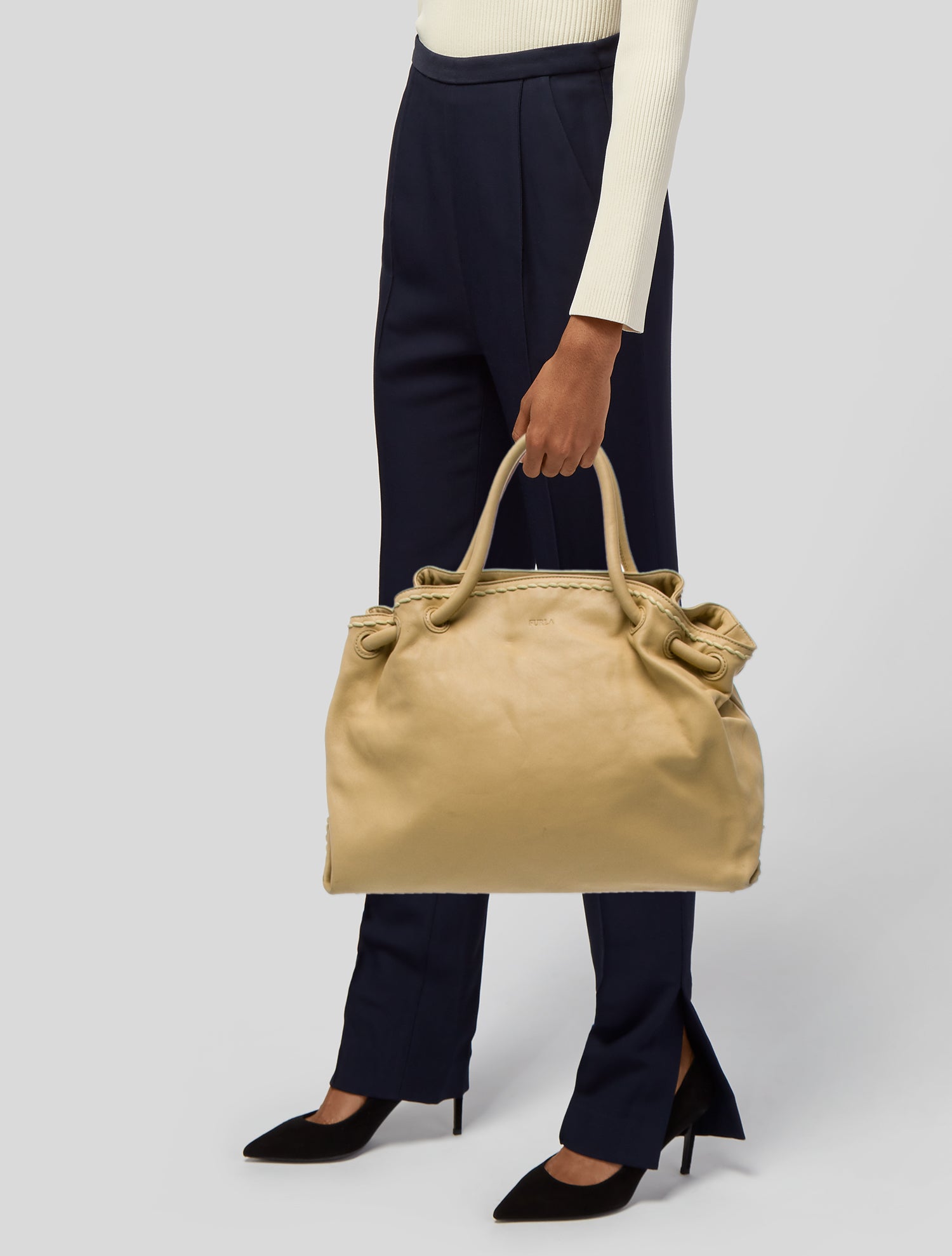 Furla Leather Top Handle Bag