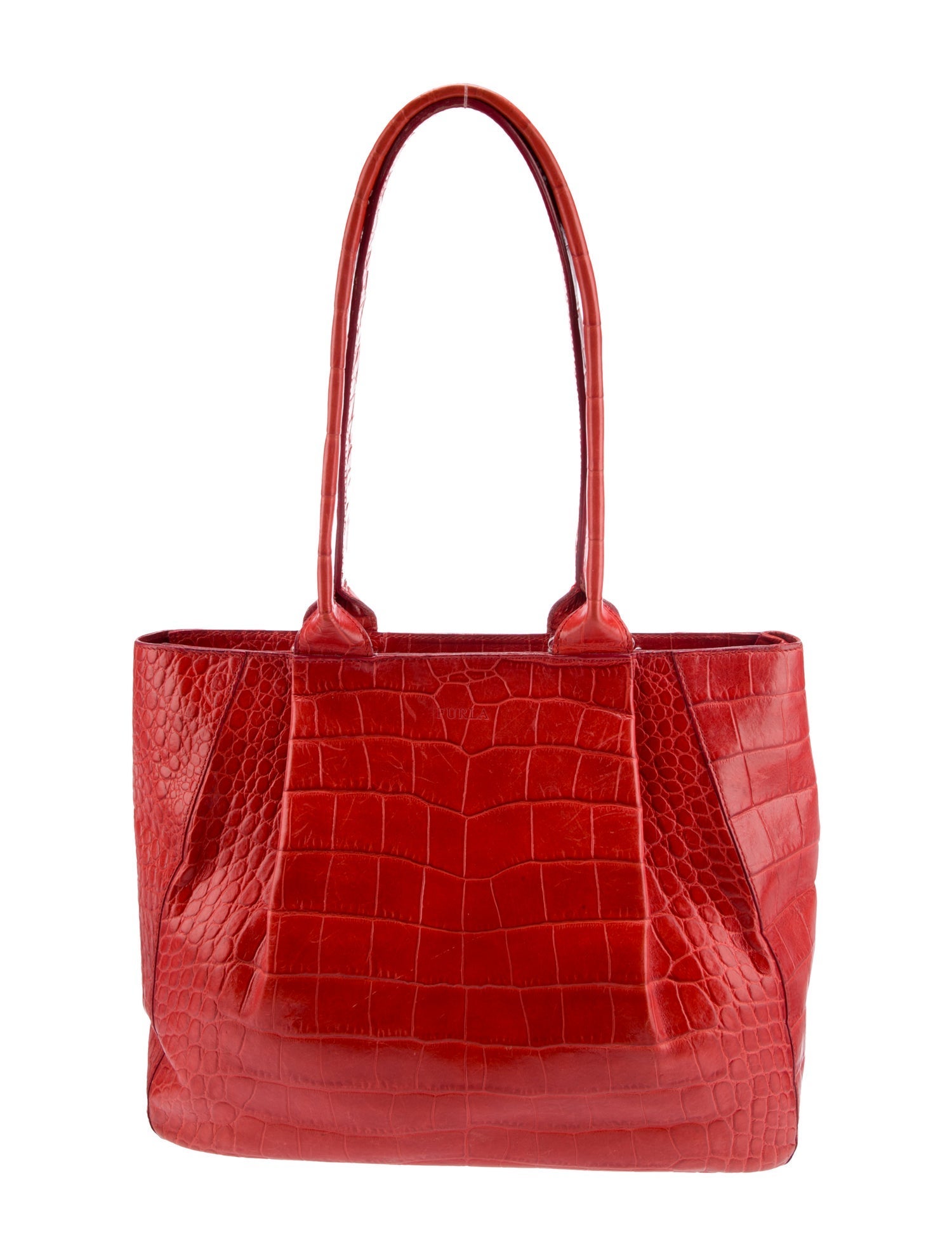 Furla Embossed Leather Shoulder Bag