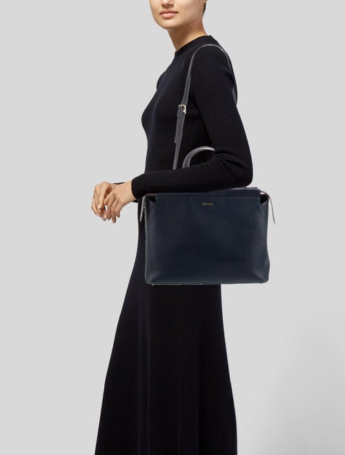 Furla Saffiano Leather Top Handle Bag