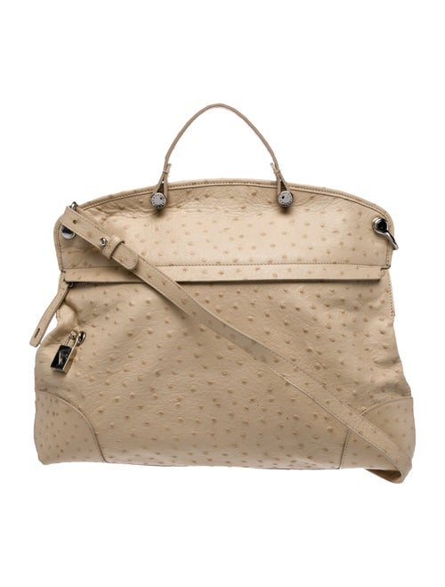 Furla Ostrich Top Handle Bag