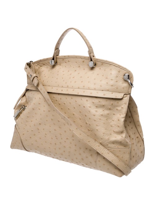 Furla Ostrich Top Handle Bag