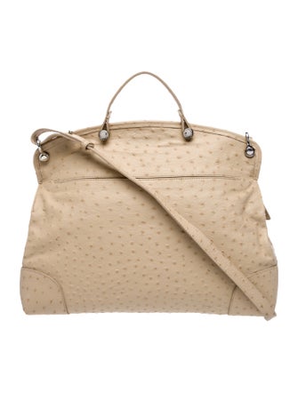 Furla Ostrich Top Handle Bag