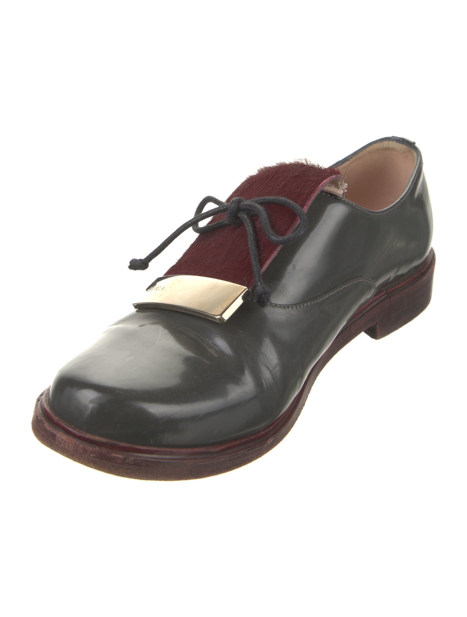 Furla Patent Leather Oxfords