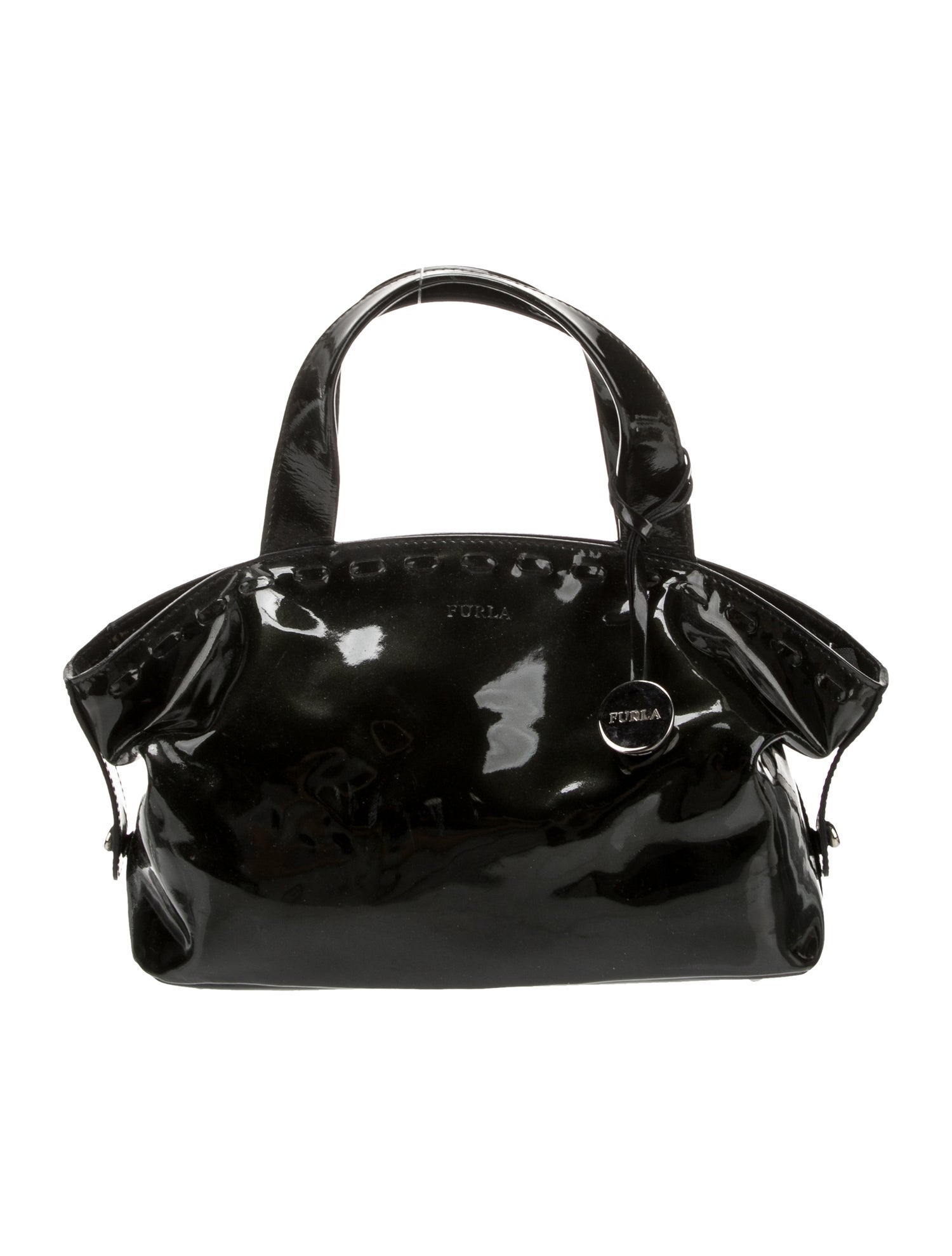 Furla Patent Leather Top Handle Bag