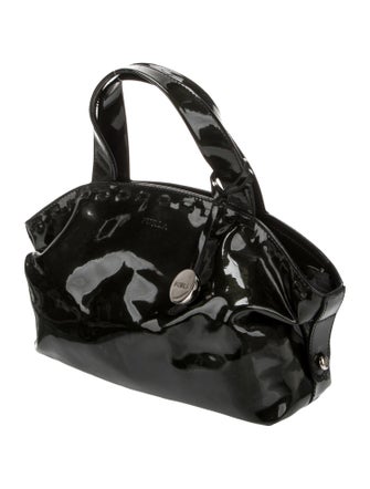 Furla Patent Leather Top Handle Bag