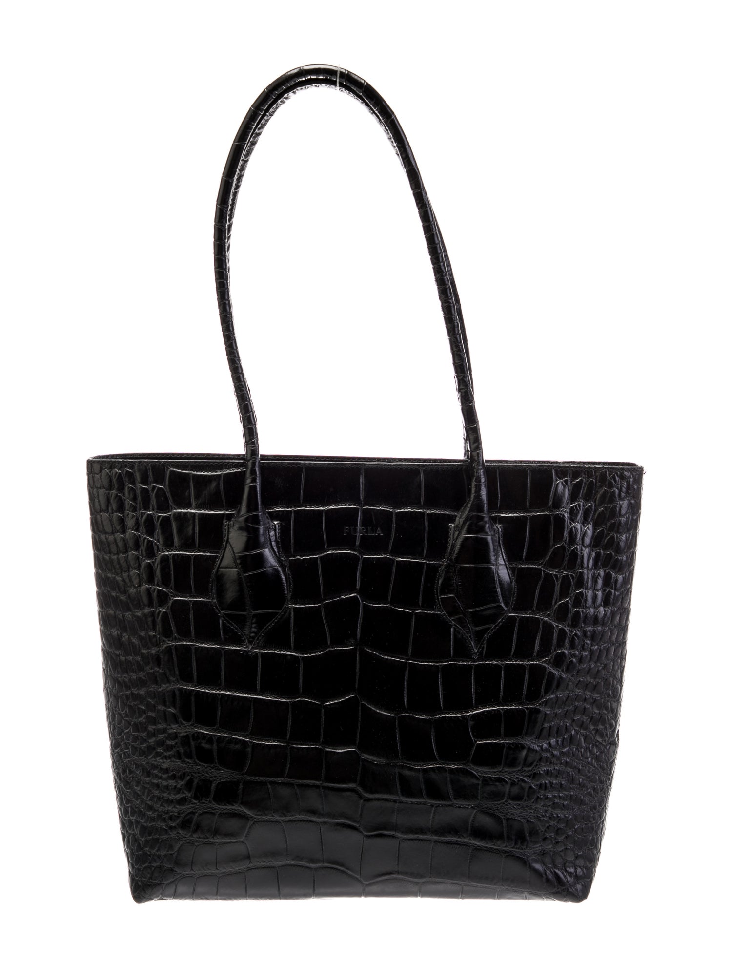 Furla Embossed Leather Shoulder Bag