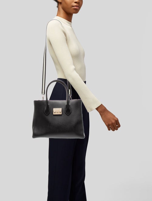 Furla Saffiano Leather Top Handle Bag