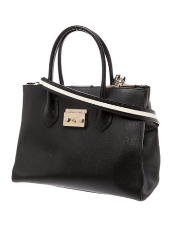 Furla Saffiano Leather Top Handle Bag