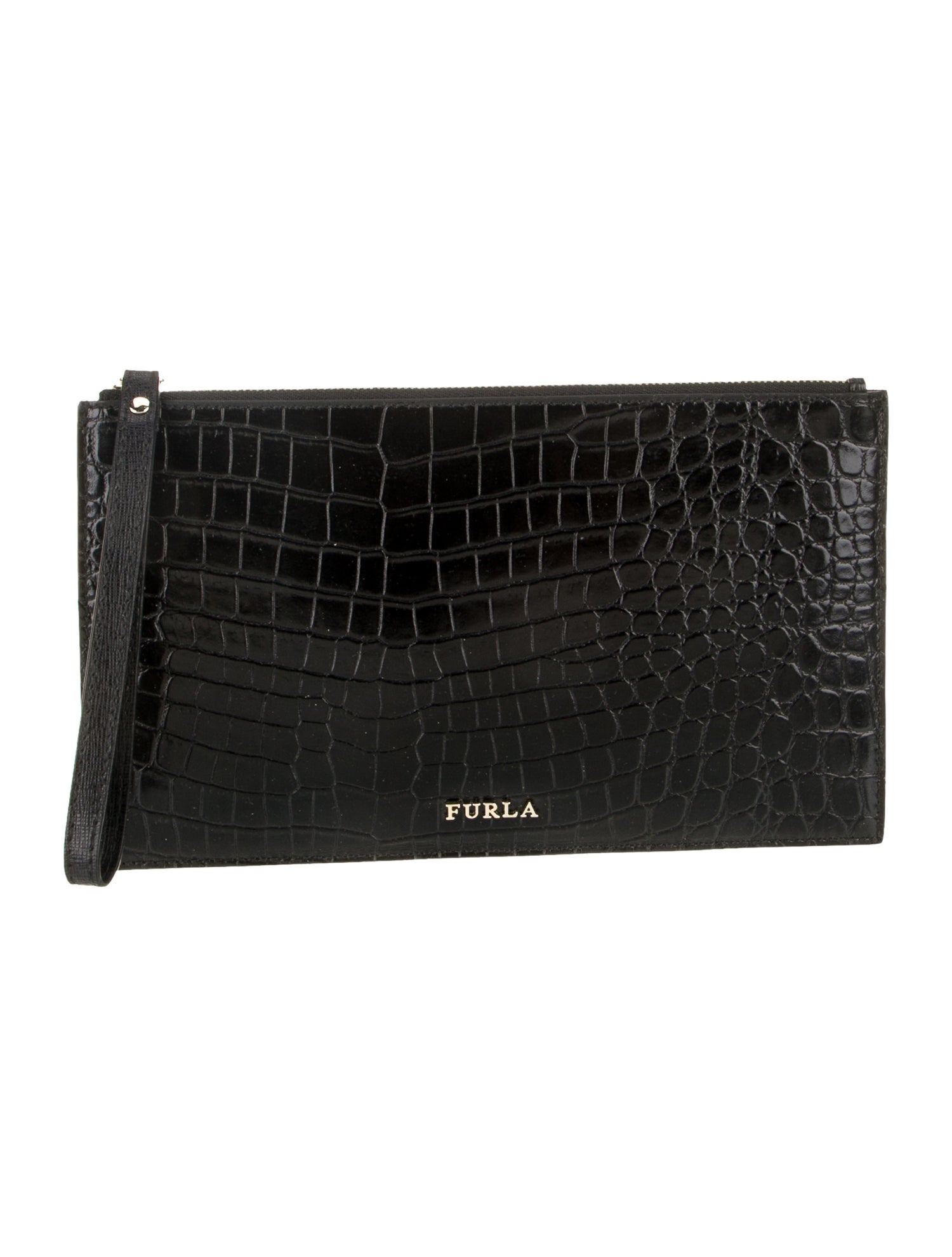 Furla Embossed Leather Clutch