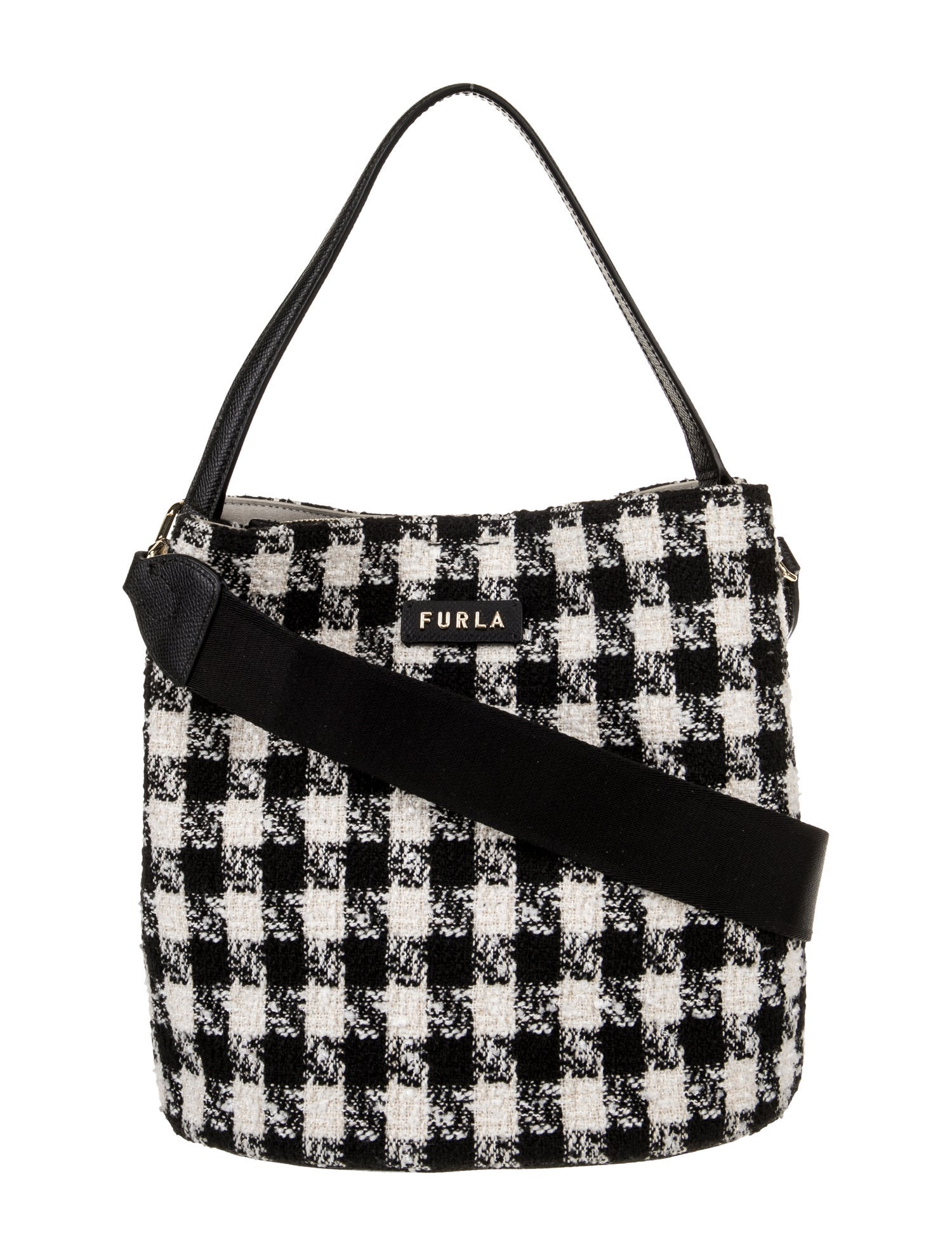 Furla Tweed Shoulder Bag