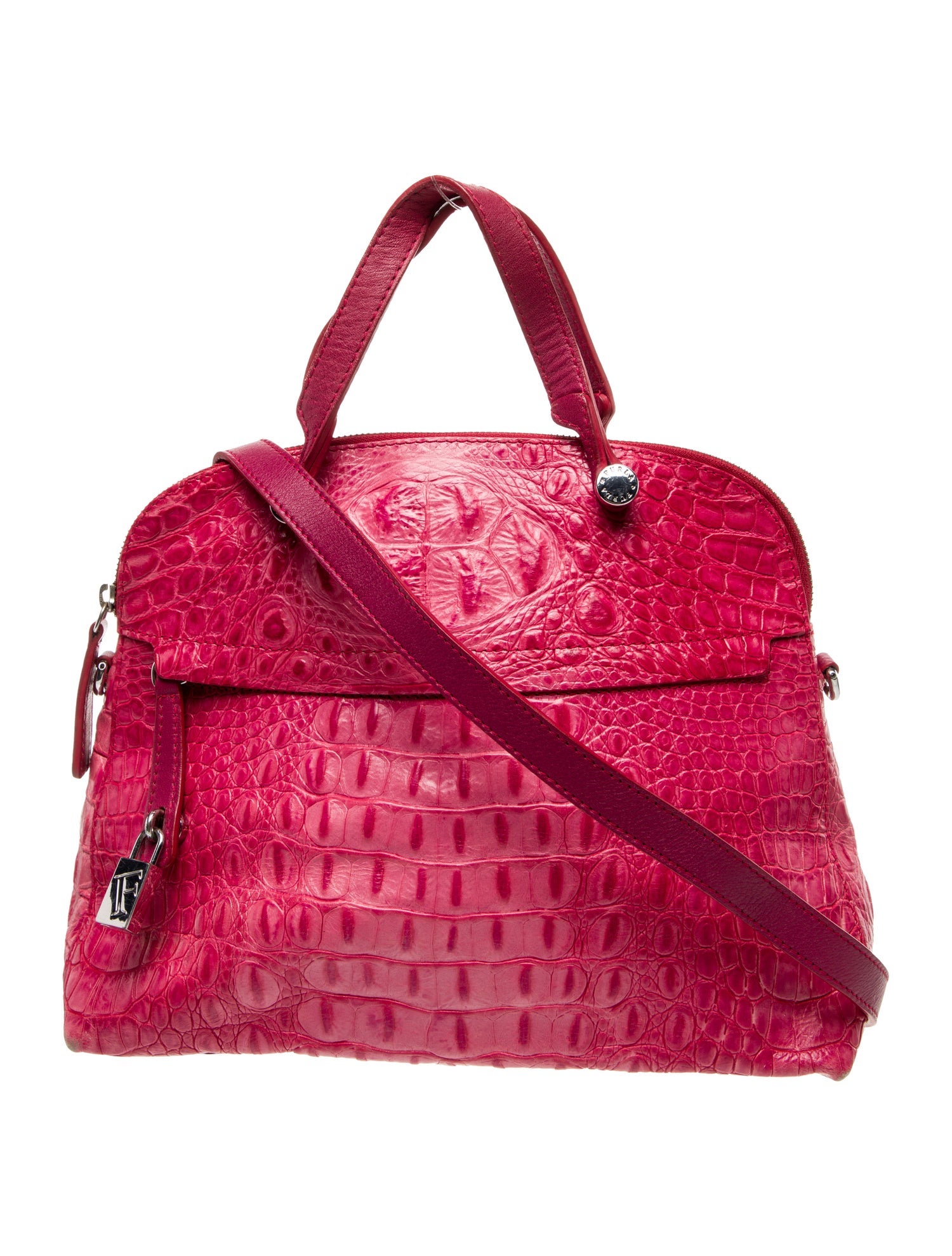 Furla Crocodile Top Handle Bag