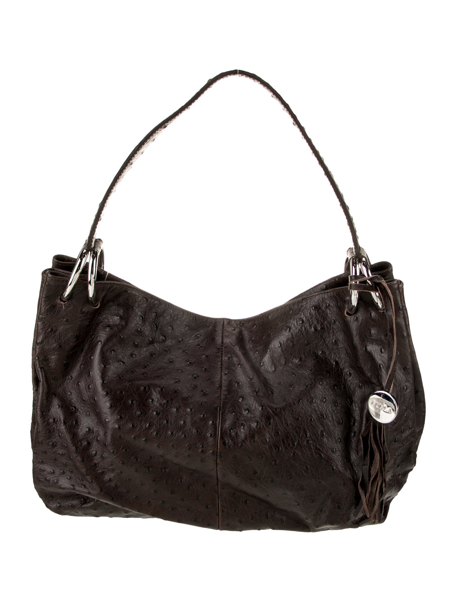 Furla Embossed Leather Shoulder Bag