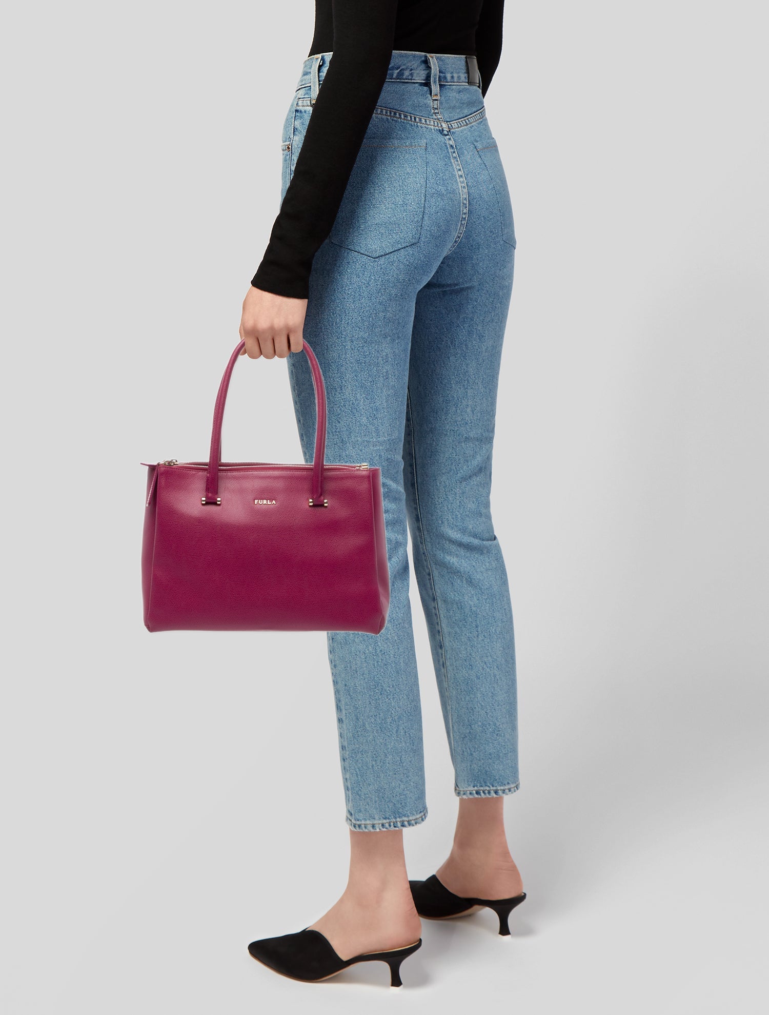 Furla Leather Top Handle Bag