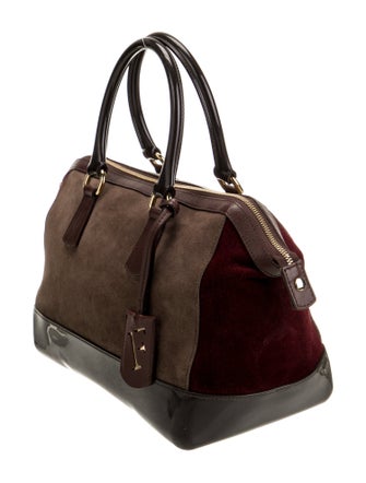 Furla Suede Top Handle Bag