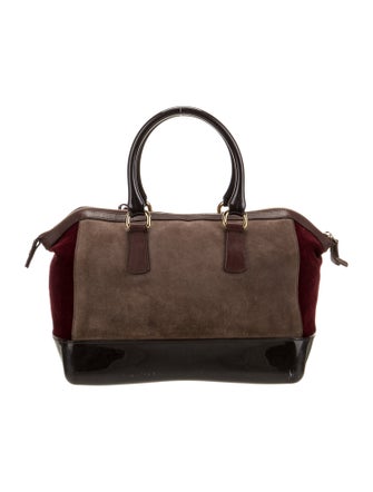 Furla Suede Top Handle Bag