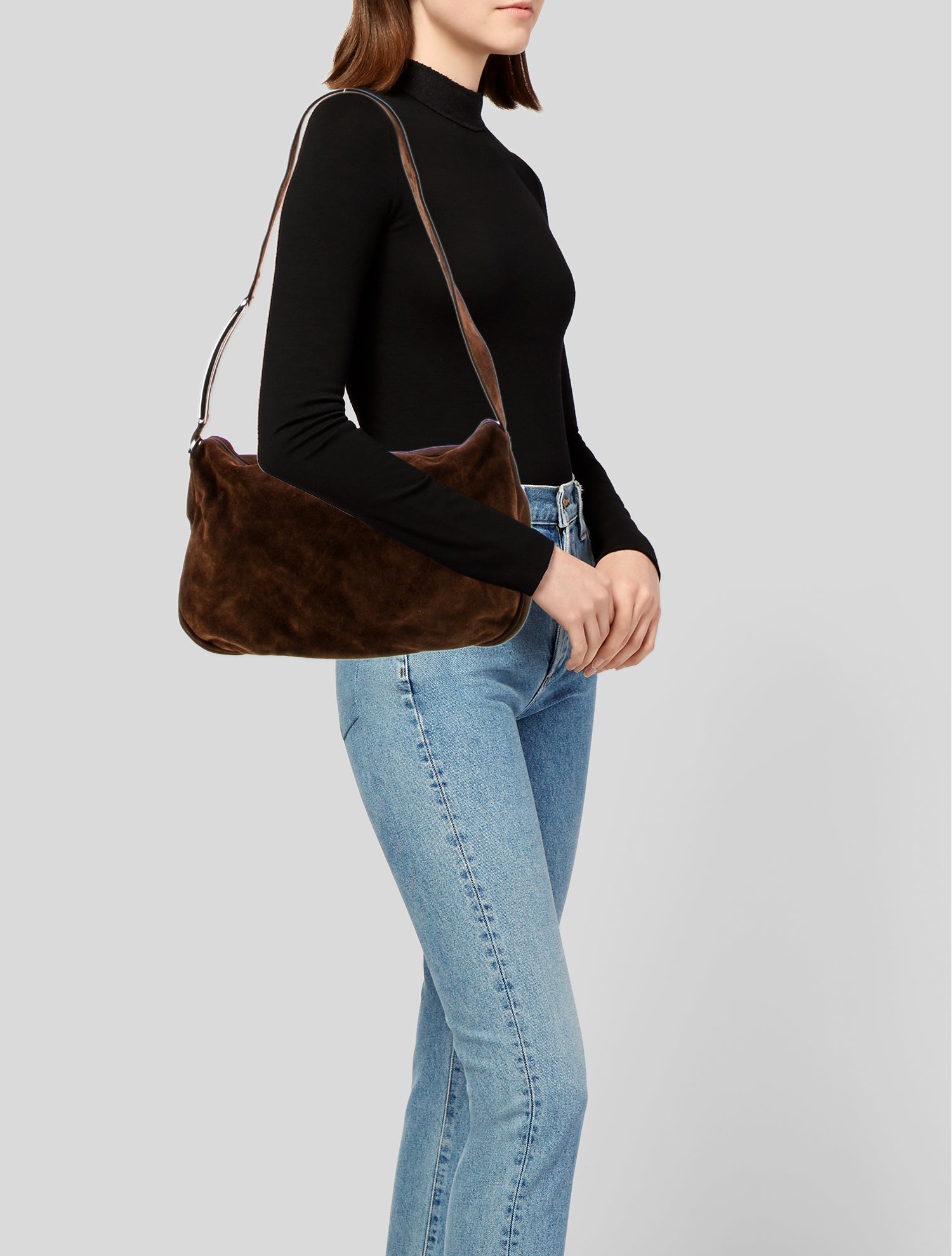 Furla Suede Shoulder Bag