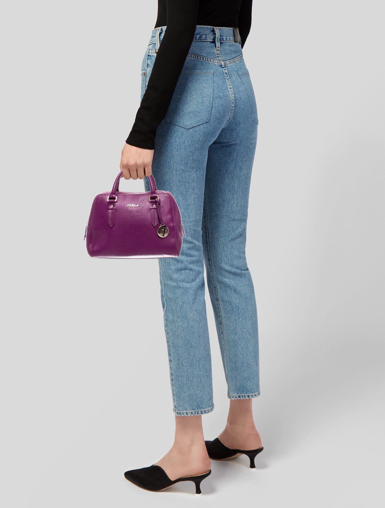 Furla Saffiano Leather Top Handle Bag