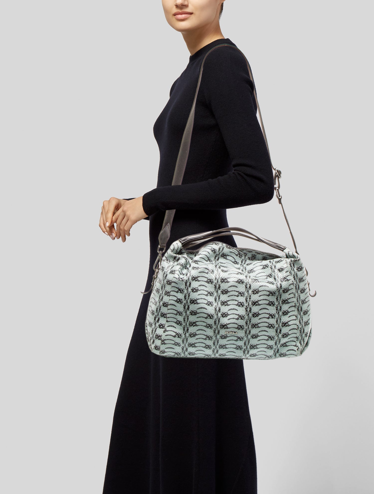 Furla Snakeskin Shoulder Bag