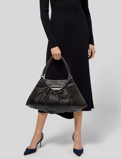 Furla Ostrich Shoulder Bag