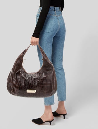 Furla Embossed Leather Shoulder Bag