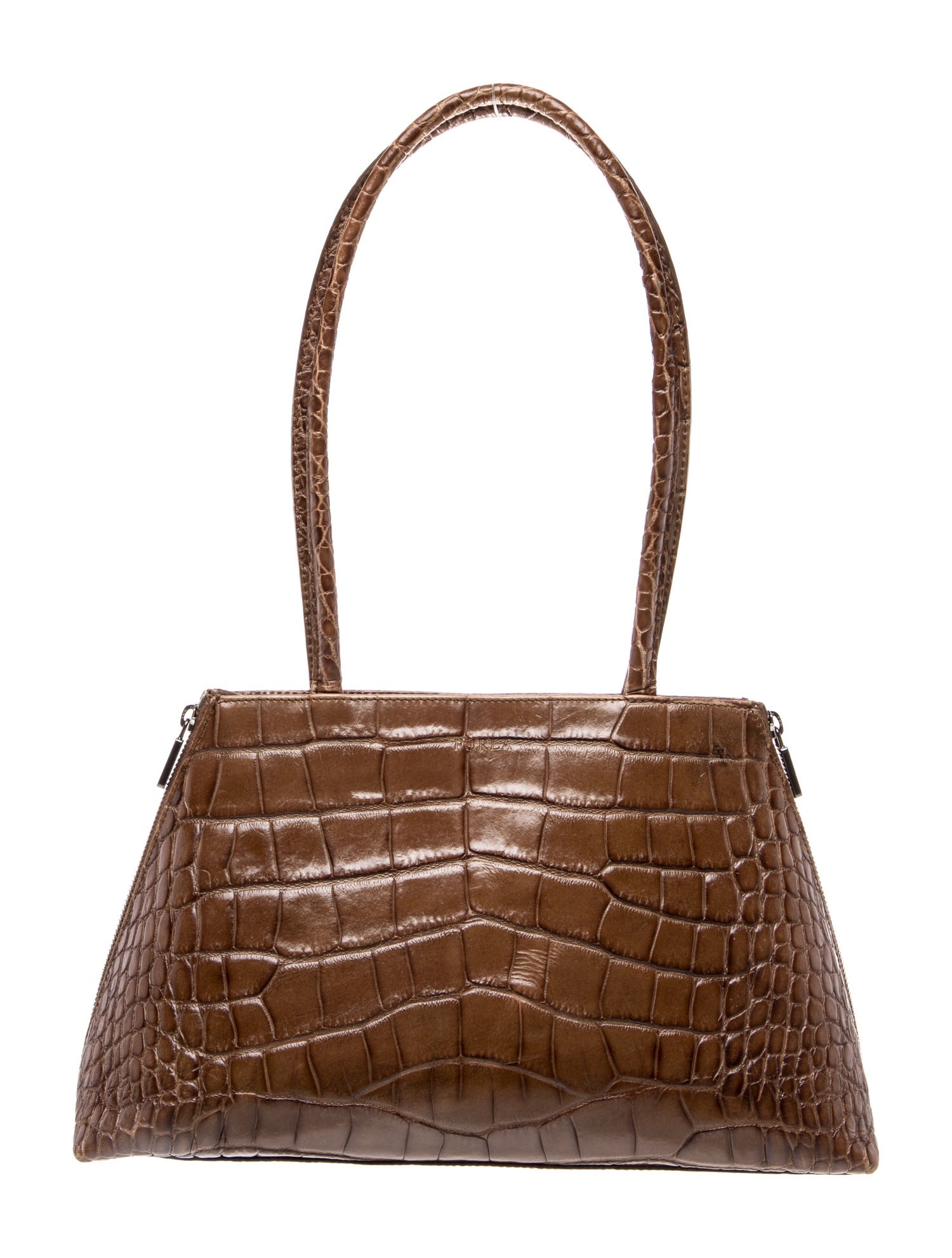Furla Crocodile Shoulder Bag