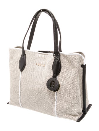 Furla Canvas Top Handle Bag