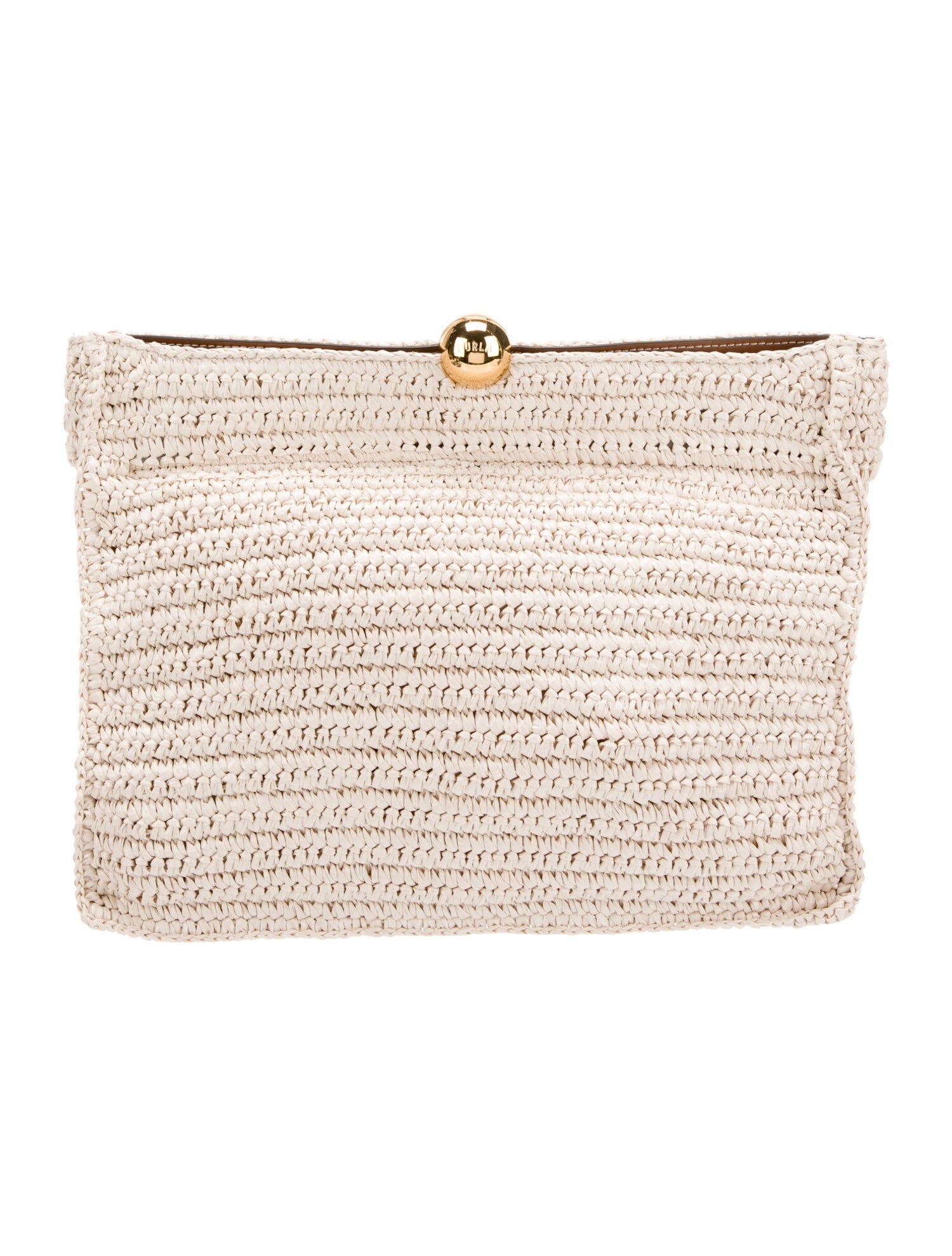 Furla Straw Clutch