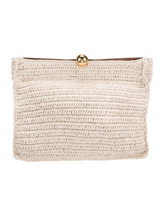 Furla Straw Clutch