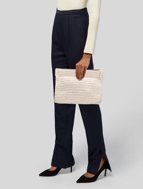 Furla Straw Clutch