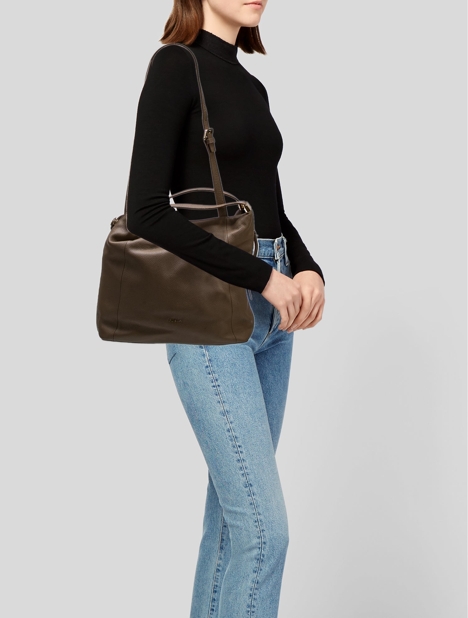 Furla Leather Top Handle Bag