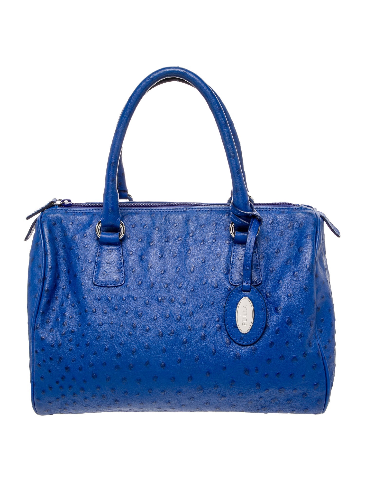 Furla Embossed Leather Top Handle Bag