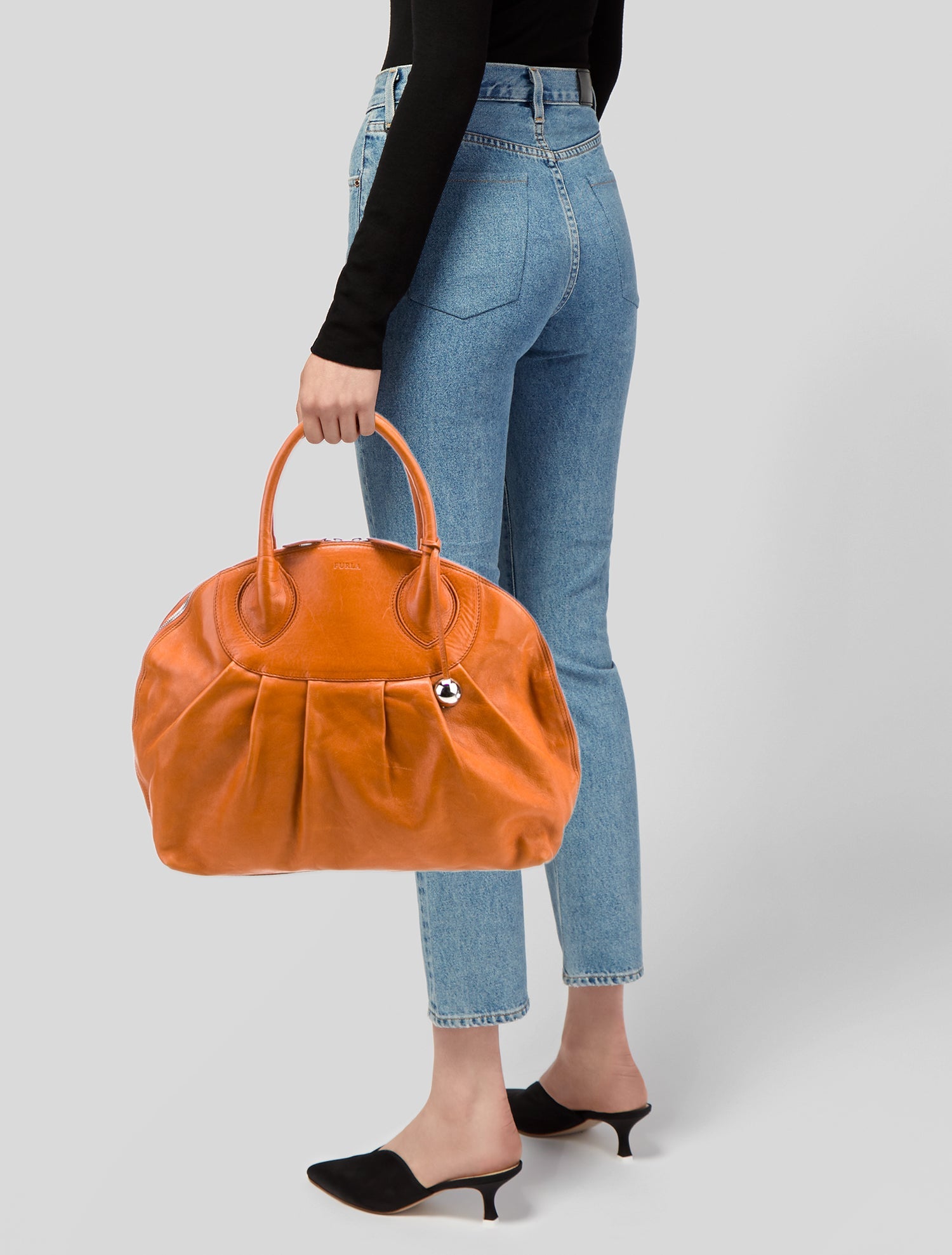 Furla Leather Top Handle Bag