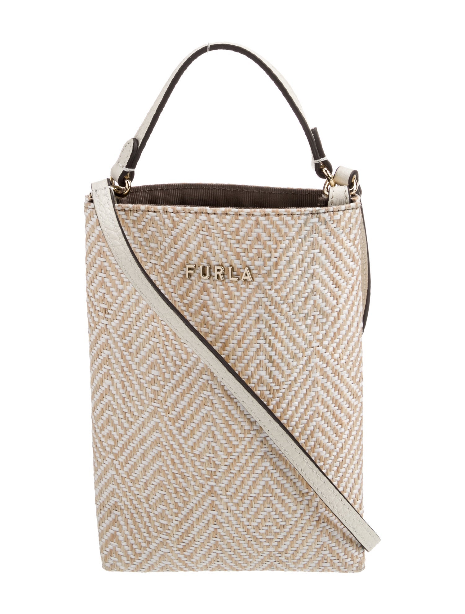 Furla Straw Top Handle Bag