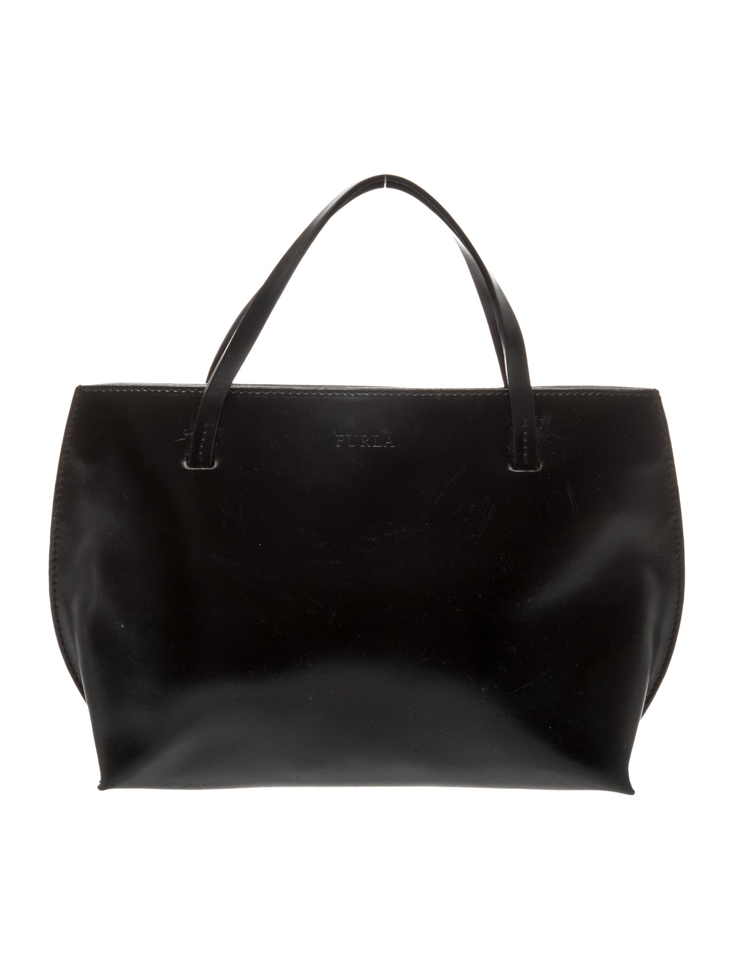 Furla Patent Leather Top Handle Bag