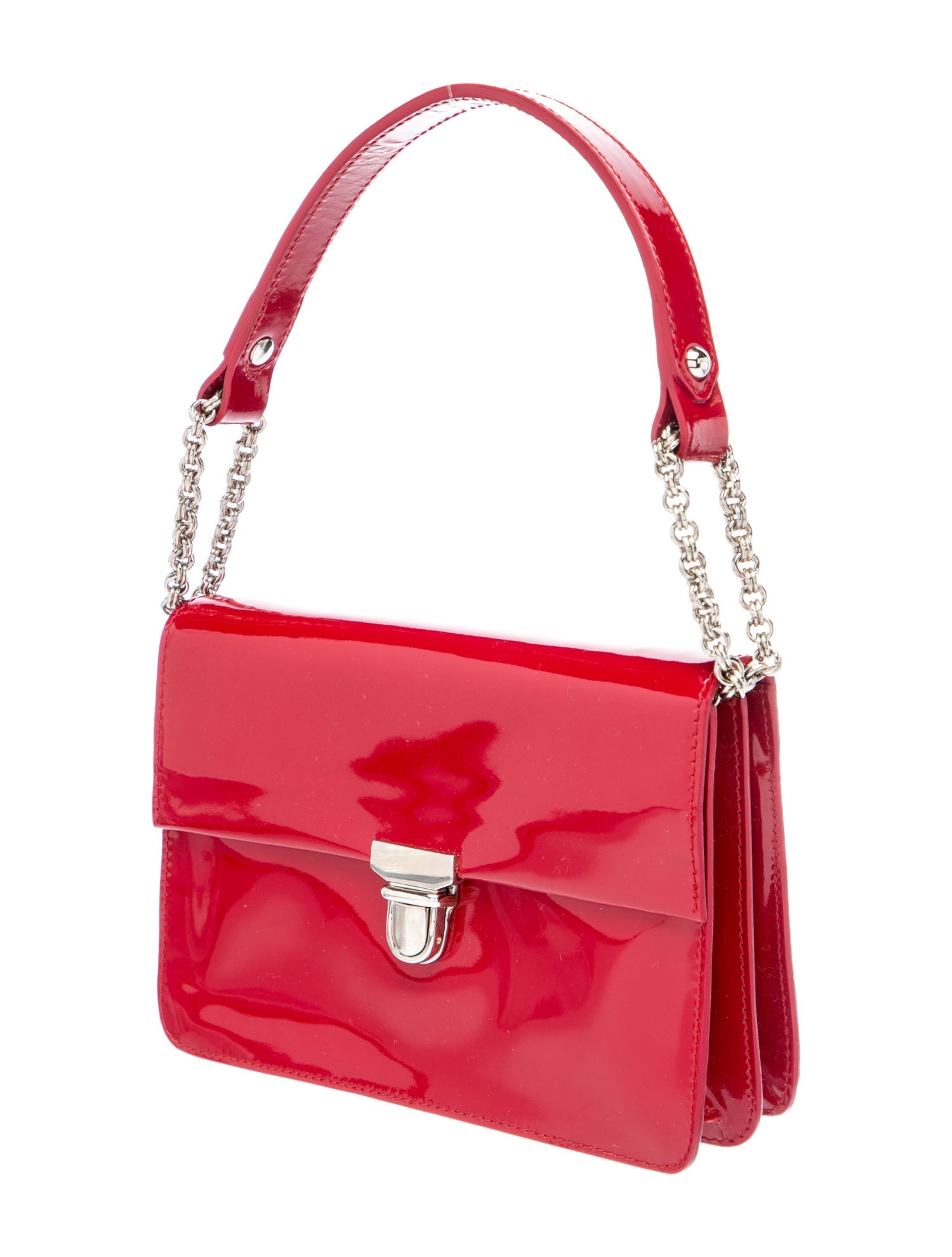 Furla Patent Leather Top Handle Bag