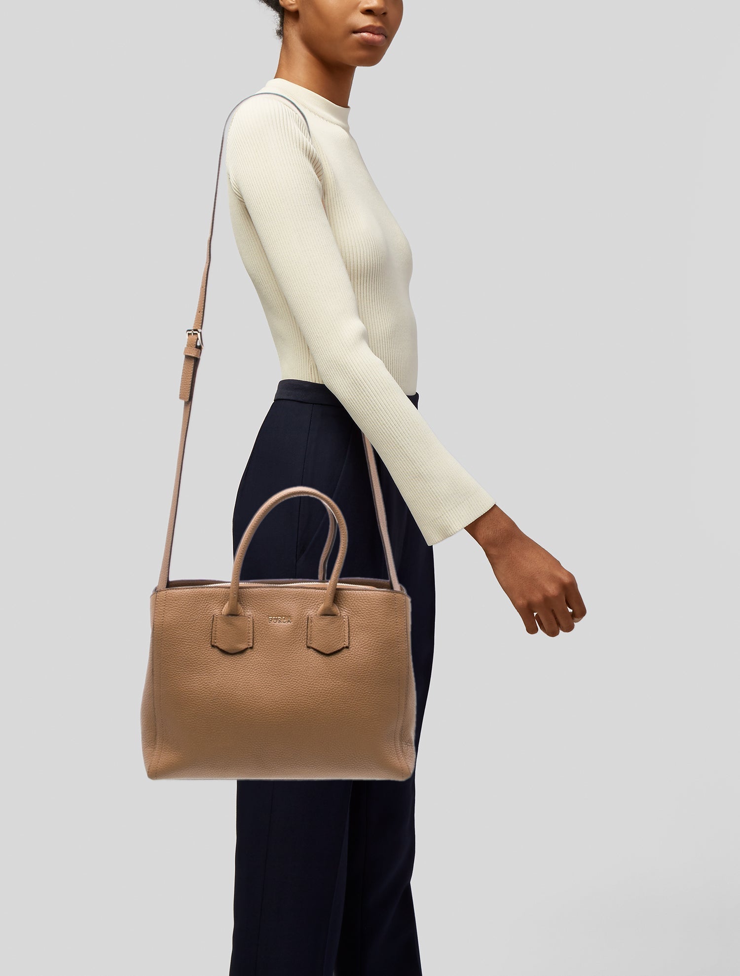 Furla Leather Top Handle Bag