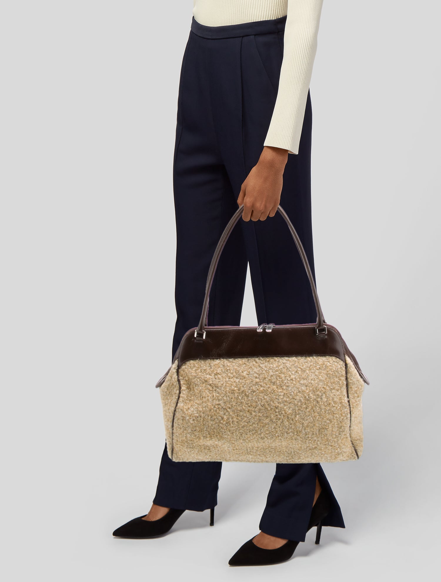 Furla Wool Shoulder Bag