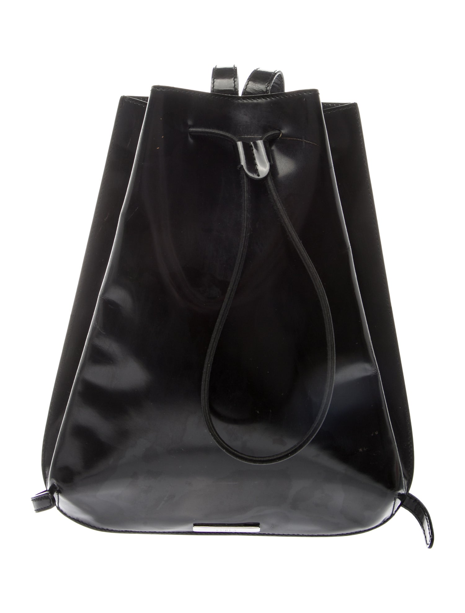 Furla Patent Leather Bucket Bag