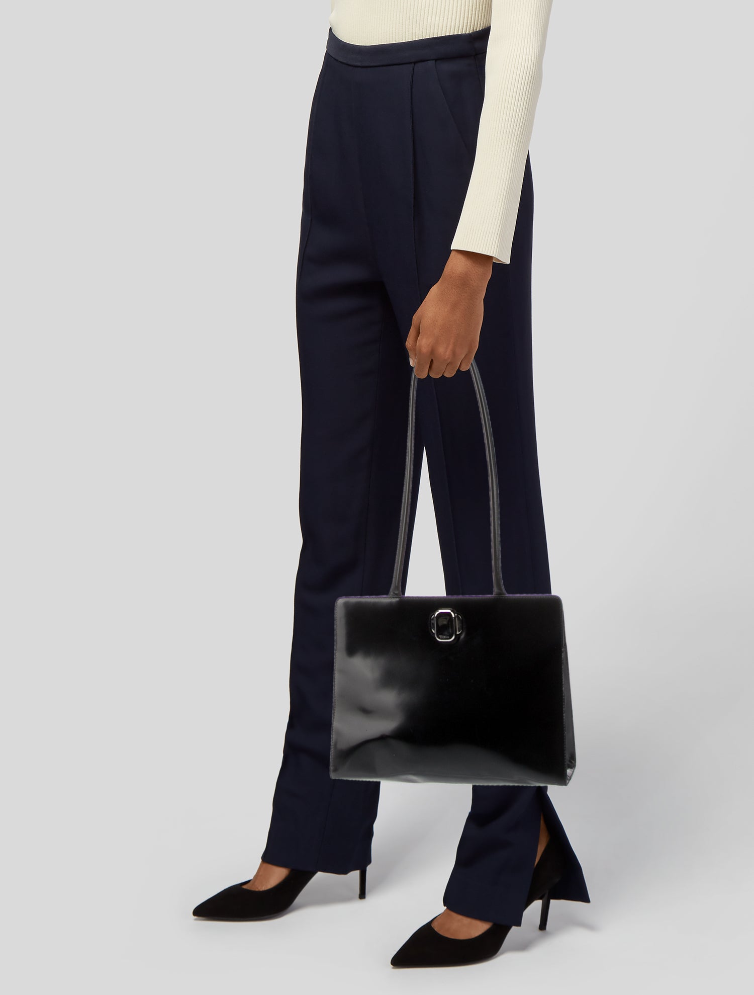 Furla Patent Leather Shoulder Bag