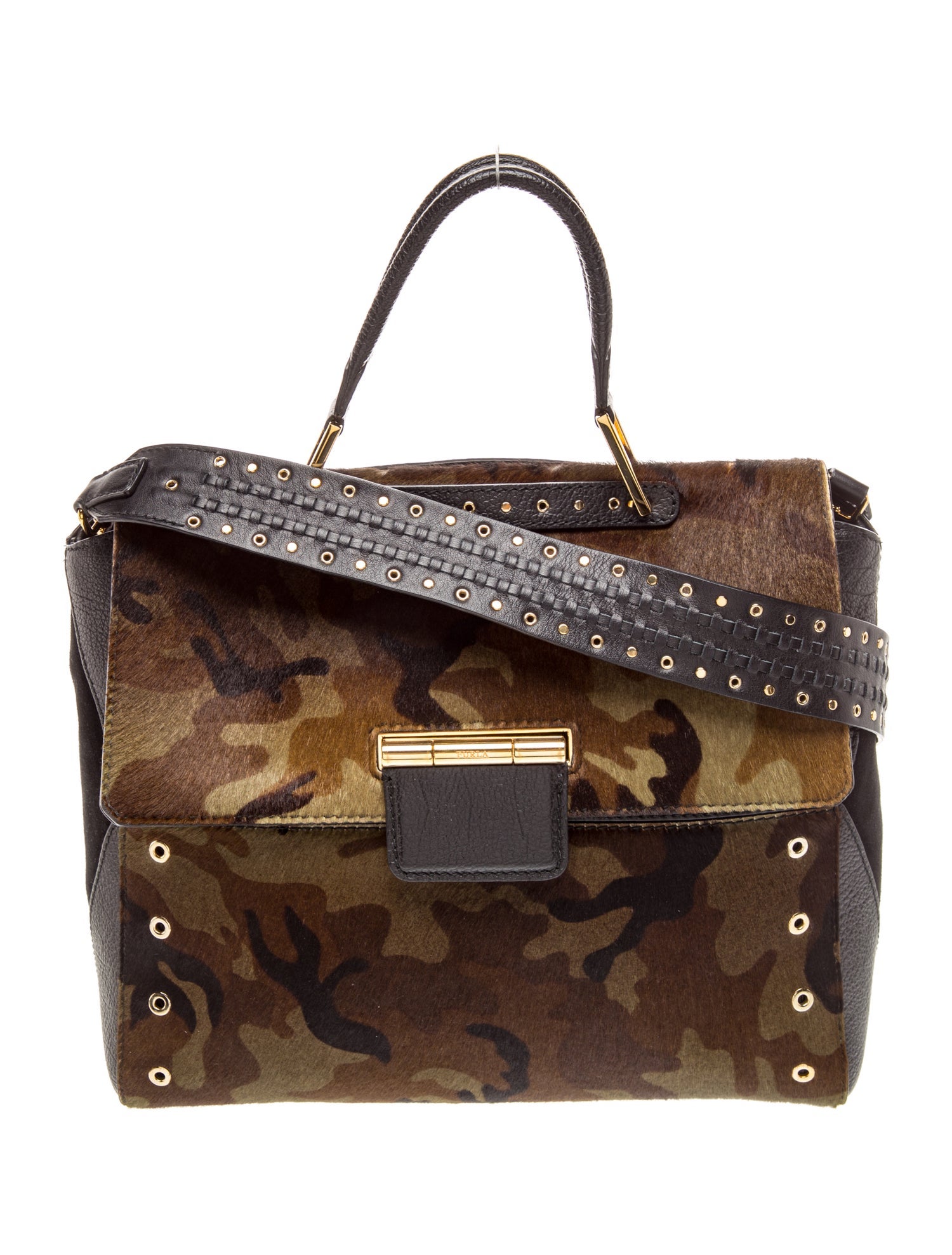 Furla Ponyhair Top Handle Bag