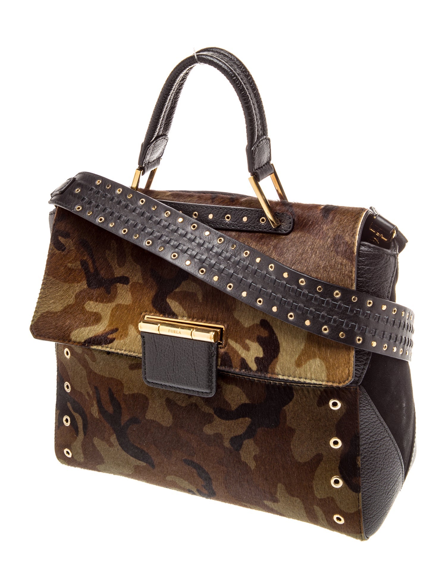 Furla Ponyhair Top Handle Bag