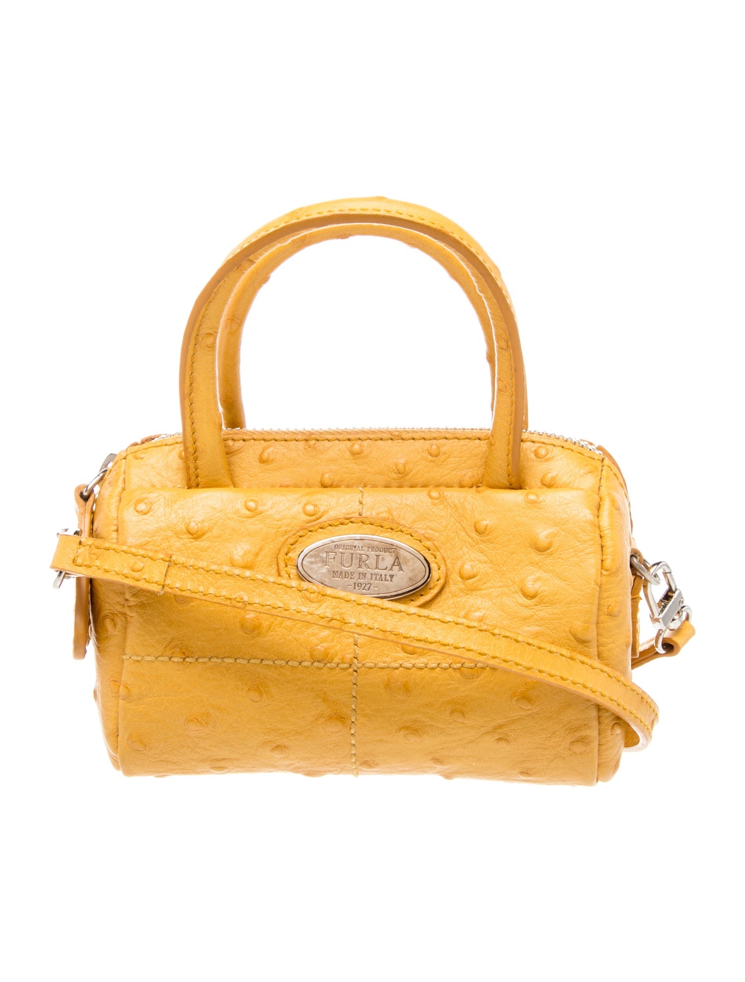 Furla Ostrich Shoulder Bag
