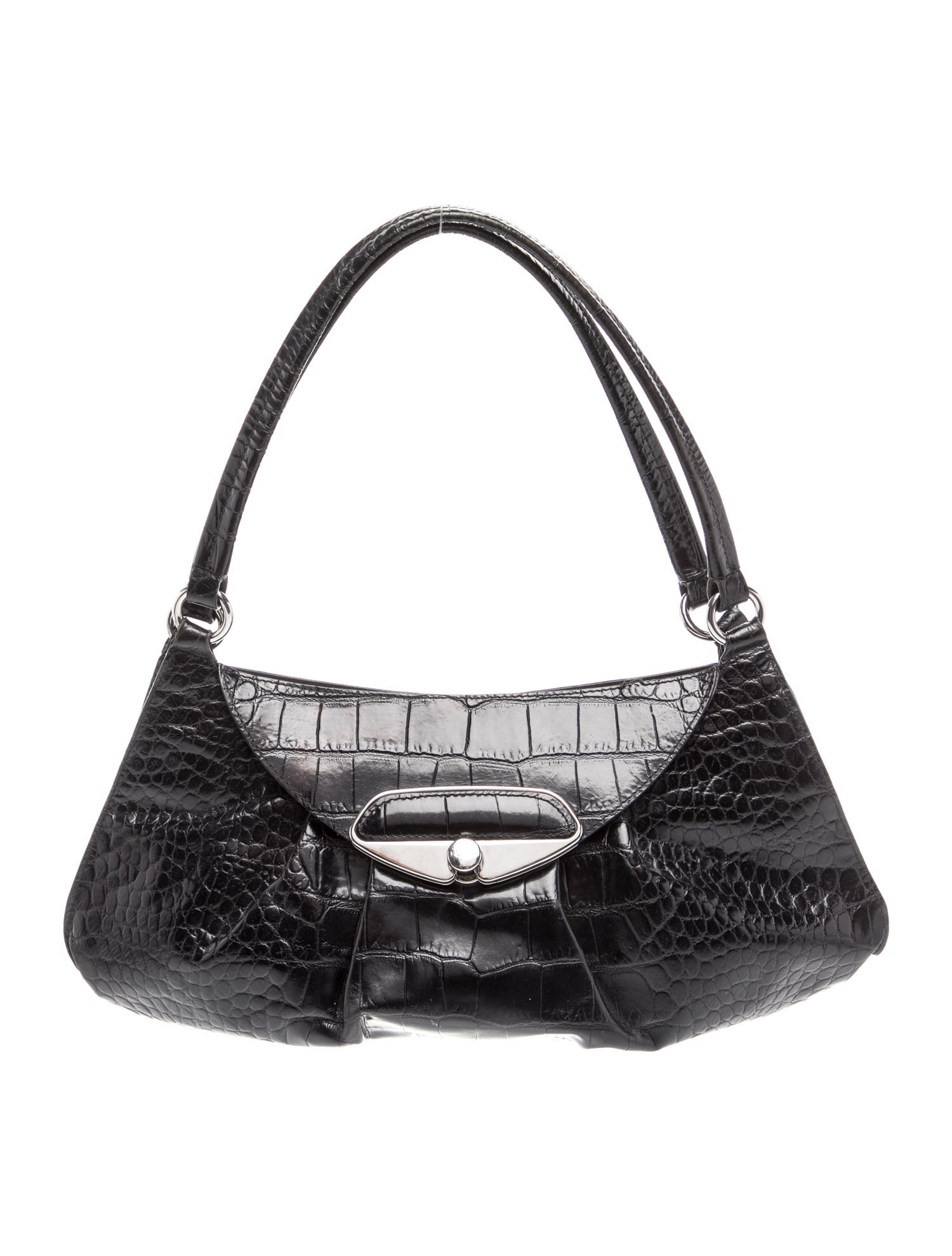 Furla Embossed Leather Shoulder Bag
