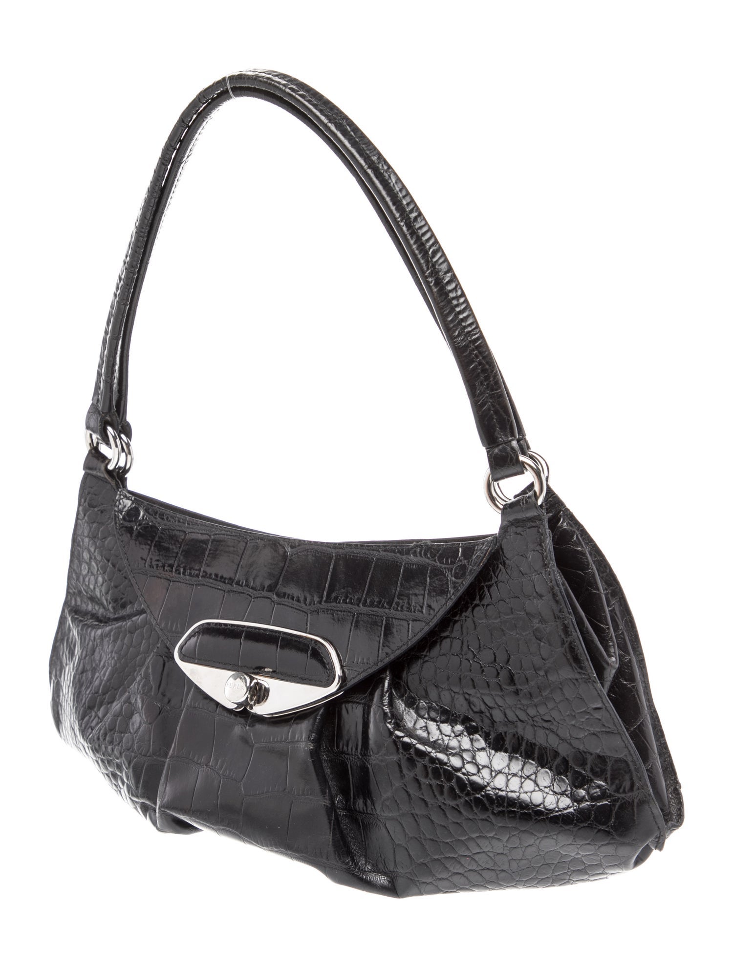 Furla Embossed Leather Shoulder Bag