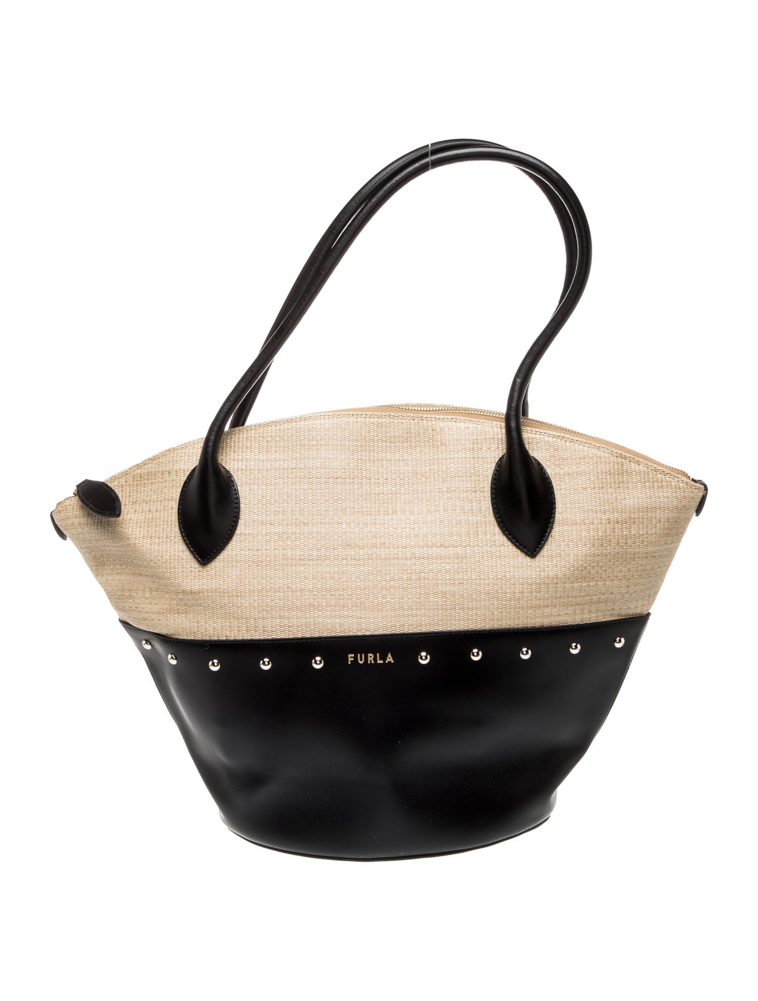 Furla Straw Bucket Bag