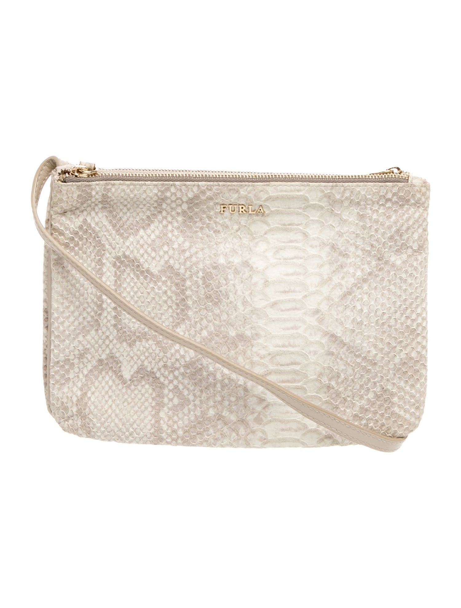 Furla Embossed Leather Crossbody Bag