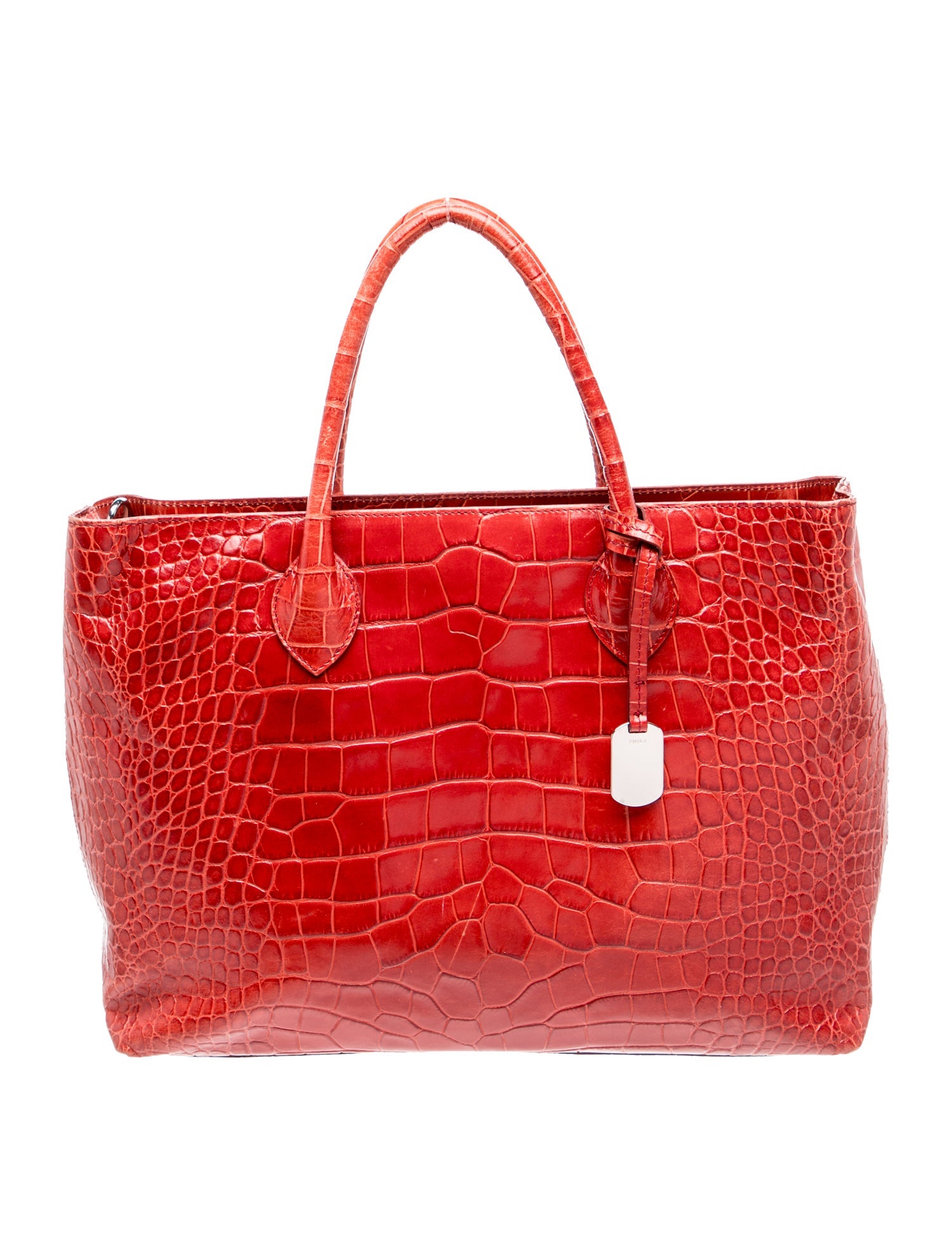 Furla Embossed Leather Tote