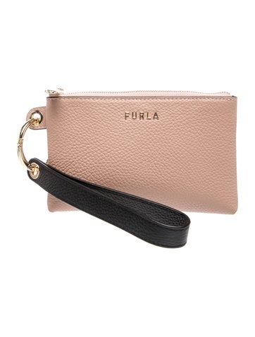 Pre-owned Furla Leather Clutch In Neutral