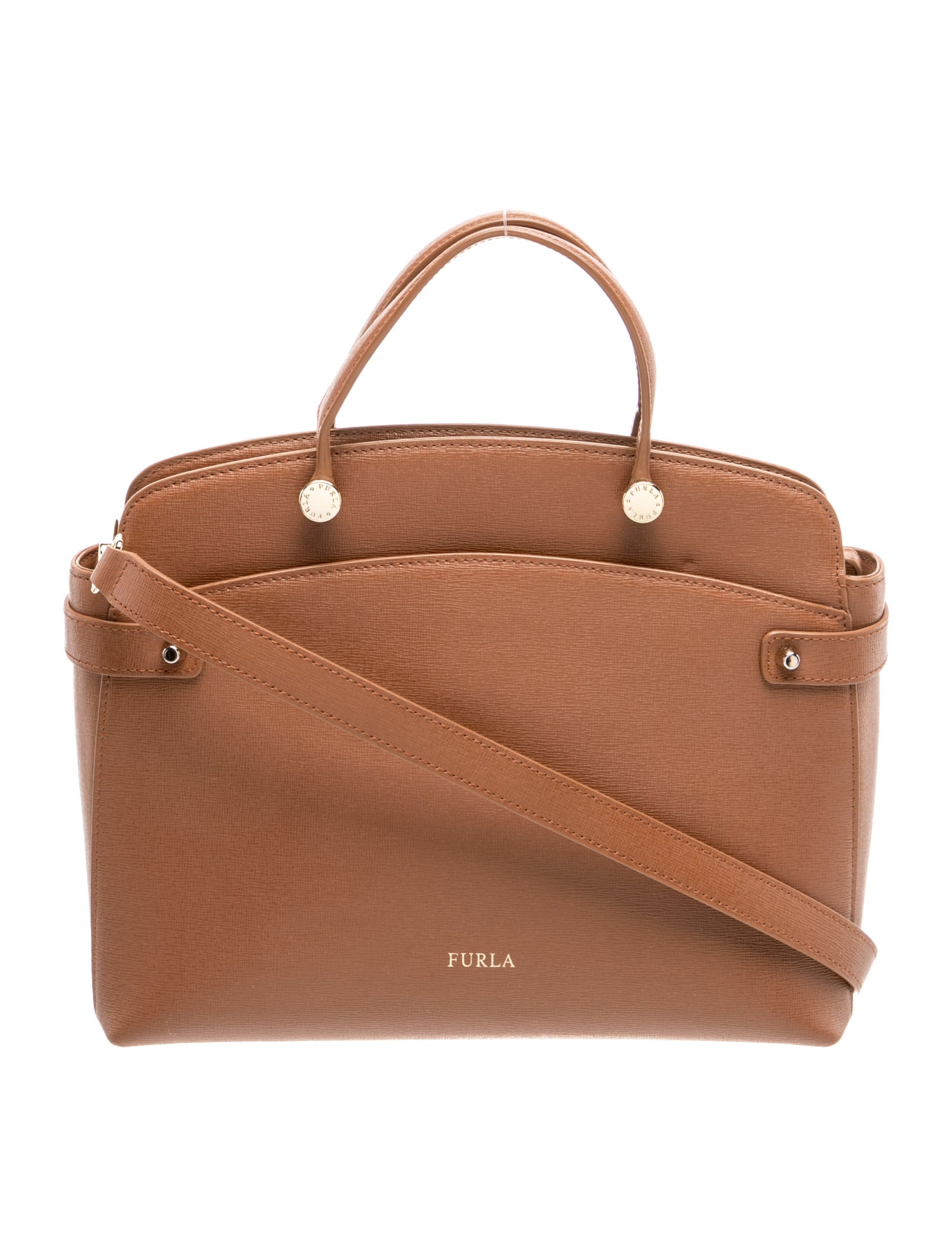 Furla Greta Shopper Tote - Grey Satchels, Handbags - WFU20437