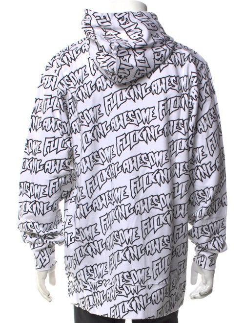Fucking Awesome All-Over Logo Print Zip-Up Printed Hoodie